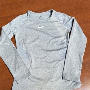 Nike Heather Gray Dri-FIT Long Sleeve Shirt